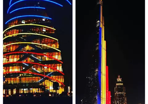 VIDEO | Steagul României a apărut în Times Square și pe Burj Khalifa, de 1 Decembrie