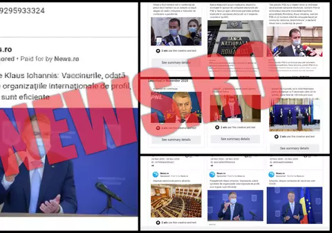 Agenția News.ro, zeci de știri sponsorizate pe Facebook, fără marcaj publicitar, despre acțiunile lui Klaus Iohannis, ale Guvernului Orban sau ale PNL
