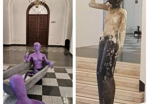 O expoziție de nuduri, organizată pe holul Primăriei Sectorului 1, naște contre cu PSD. Marcel Ciolacu: „Românul intră în hol, își face cruce și pleacă”