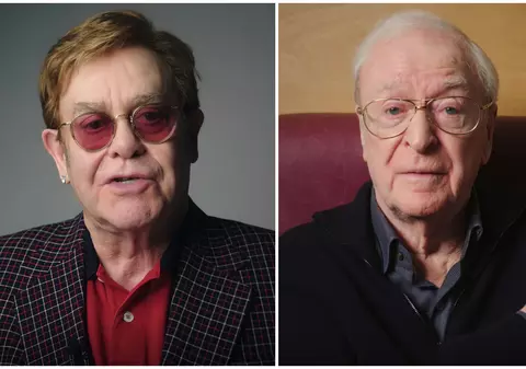 Elton John şi Michael Caine promovează vaccinarea anti-COVID în Marea Britanie
