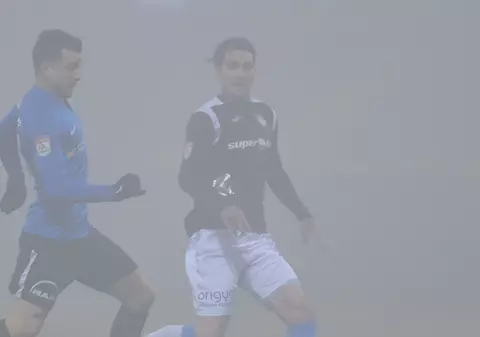Liga 1, etapa a 24-a. Meciul Viitorul - Poli Iași a fost întrerupt din cauza ceții și nu s-a putut relua nici azi
