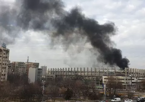 Incendiu la stadionul Rapid. Ce spun pompierii