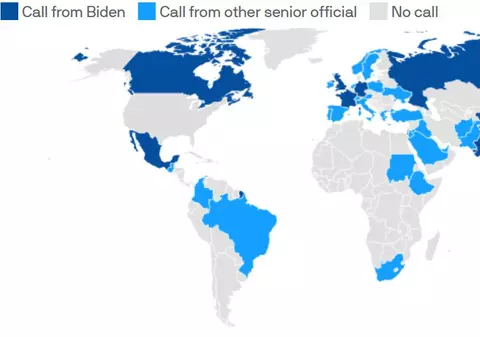 Presa americană publică „harta primelor telefoane” date de Joe Biden și de echipa sa în 43 de state. România lipsește