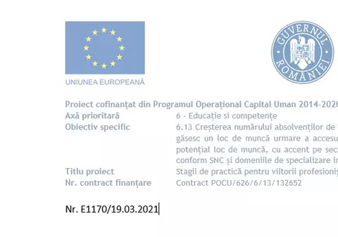 ANUNŢ PUBLICITAR/ INVITAŢIE PARTICIPARE
