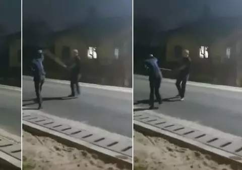 Bărbat bătut cu parul pe stradă, în Teleorman. Totul a fost transmis pe Facebook. Poliția caută agresorul