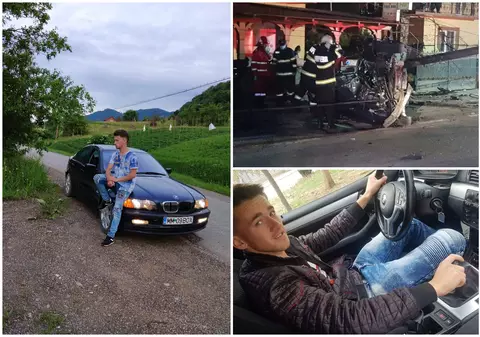Vlăduț n-a fost recunoscut de apropiați, în BMW-ul în care a murit, la trei săptămâni după ce-și luase permis. Mașina, făcută praf la Berbești, în Maramureș