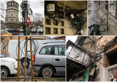 De 13 ani Primăria, Netcity și operatorii de telecomunicații promit că mută cablurile în subteran, dar ele tot atârnă în București