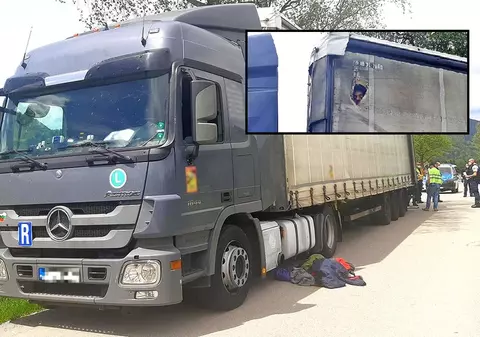 Tânăr urcat pe un TIR care venea din România, i-a bătut în cabină șoferului, în mers, în Germania