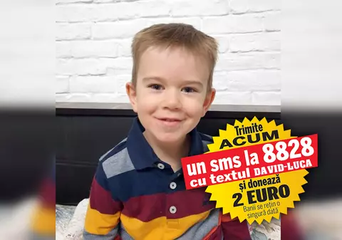 Mușchii lui David-Luca sunt atacați de o boală cumplită. Băiatul de 5 ani are nevoie de 12.000 de lei lunar pentru recuperări care să-i redea mersul