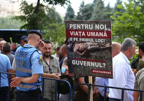 Protest la Ministerul Mediului față de urși