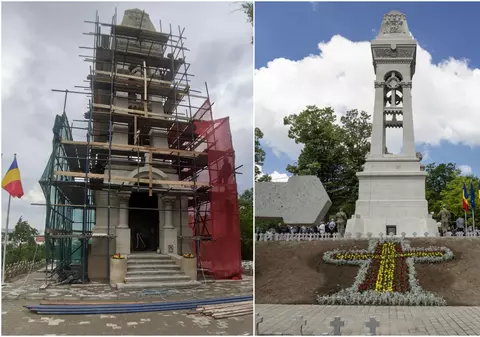 Schele date jos pentru ca primarul Iașiului să poată inaugura renovarea Monumentului Eroilor, apoi puse la loc