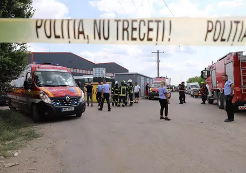 Explozie într-o hală de reciclare din Popești-Leordeni. Șapte persoane au ajuns la spital, din care cinci cu arsuri grave