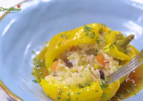 Ardei umpluți cu orez și legume