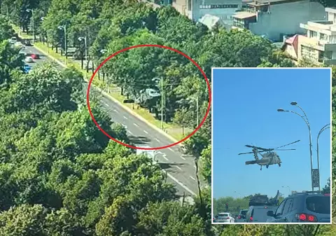 VIDEO | Momentul când elicopterul american aterizează în Piața Charles de Gaulle