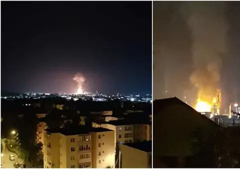 Explozie și incendiu la Combinatul Azomureș. Locuitorii din Târgu Mureș, speriați de bubuitură: „Mi s-a făcut pielea de găină”