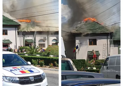 VIDEO | Incendiu la un centru de vaccinare din Dolj. Nu sunt victime