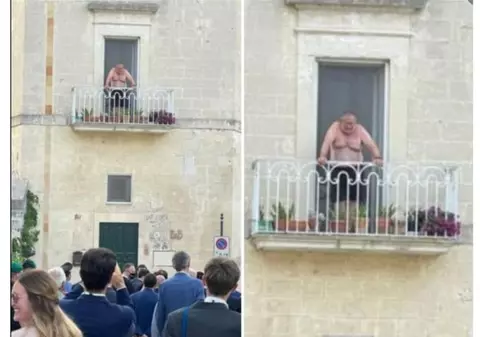 Un italian a devenit celebru după ce a ieșit pe balcon, la bustul gol, în timpul reuniunii G20