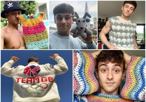 Povestea din spatele pasiunii pentru tricotaje a lui Tom Daley. Campionul olimpic face senzație pe internet cu creațiile sale