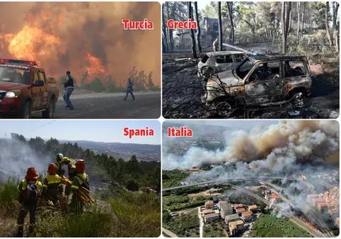Dezastrul provocat de flăcări. Turcia, Grecia, Italia și Spania se luptă cu incendii catastrofale. „Am trecut prin iad”