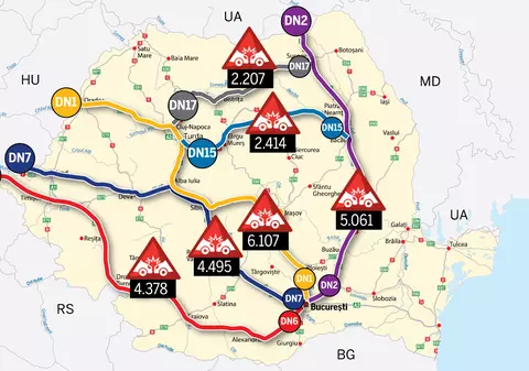 Șoselele morții. Care sunt cele mai periculoase drumuri din țară și câte accidente au avut loc în ultimii 10 ani
