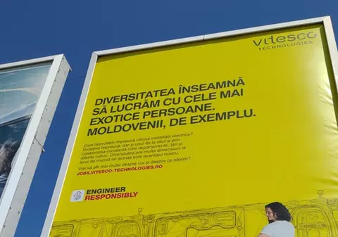 Panou publicitar controversat la Timișoara: „Diversitatea înseamnă să lucrăm cu cele mai exotice persoane. Moldovenii, de exemplu”