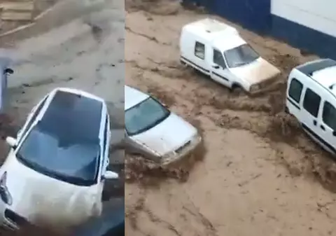 Inundaţii masive în Spania, unde străzile s-au transformat în adevărate râuri