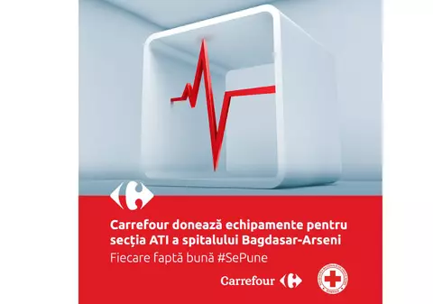 Crucea Roşie Română şi Carrefour România donează echipamente medicale pentru monitorizarea funcţiilor vitale în secţia ATI din „Bagdasar-Arseni”