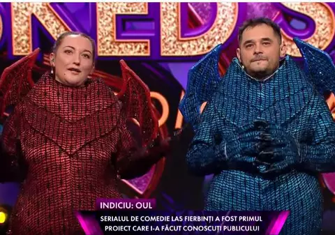 Ecaterina Ladin și Mihai Rait au fost Gemenii Dragoni de la „Masked Singer România”: „S-a legat o prietenie”