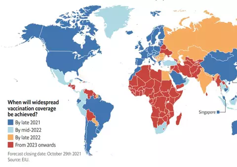 Harta care arată succesele și eșecurile vaccinării COVID în lume. Când va reuși România să își imunizeze populația pe scară largă