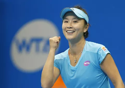 Imagini cu jucătoare de tenis Peng Shuai la un eveniment sportiv, difuzate de media din China