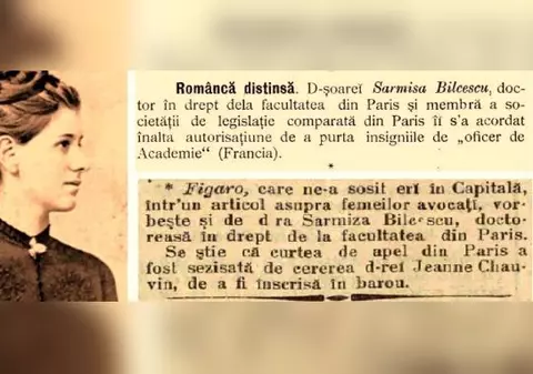 O româncă, elogiată de MAE francez. Povestea Sarmizei Bilcescu, prima femeie avocat din Europa și prima din lume cu un doctorat în Drept