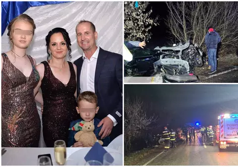 Familie distrusă pe DN67, de un șofer de 19 de ani, cu BMW cu volan pe dreapta. Mama, tata și un unchi - morți, copiii - în comă la spital
