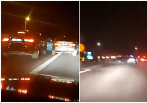 VIDEO | Autostrada A4, blocată de curse ilegale cu mașini, transmise live pe Facebook: „Să nu se audă că am făcut pentru bani!”