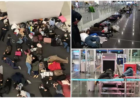 VIDEO | Cel mai mare aeroport din Europa a devenit cel mai mare „dormitor comun” de pe continent