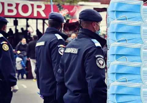 Jandarmeria a cumpărat măști de aproape 100.000 de euro fără licitație, invocând „evenimente neprevăzute” după 2 ani de pandemie