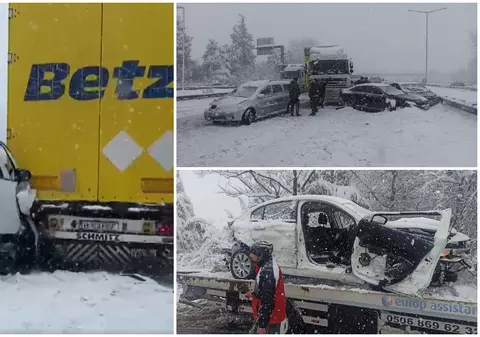 VIDEO | Români prinși în accidentul cu 37 de mașini și 22 de răniți, de pe o autostradă din Turcia