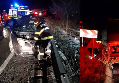 Un mort și un rănit după ce un autocar s-a ciocnit cu o maşină, la Suceava