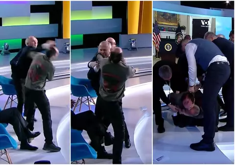 Cum s-a ajuns la bătaie în direct. Ce a spus politicianul prorus, înainte să fie lovit de jurnalist, la emisiunea „Libertatea de exprimare”
