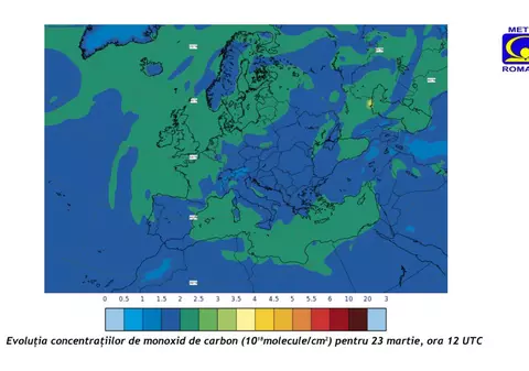 Precizări ANM, după avertizările de vânt: Concentraţiile de monoxid de carbon nu vor avea valori ridicate, în următoarele zile