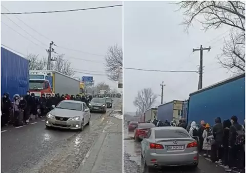 Imaginile exodului ucrainean. Coloane de mașini și oameni încearcă să intre în România, din Republica Moldova