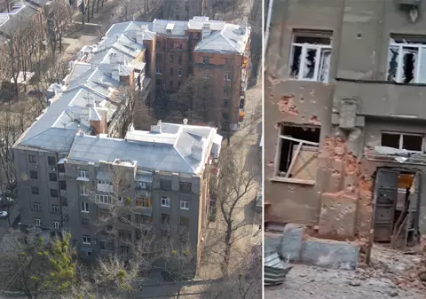 Clădire istorică din Ucraina, prezentată într-un documentar premiat și casă pentru mulți artiști, a fost ciuruită de ruși