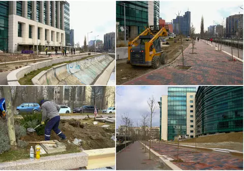 Promenada de la Biblioteca Națională și Ministerul Culturii, locul unde au murit doi muncitori, e aproape de redeschidere
