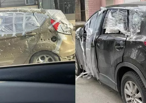 Cum arată mașinile cu care au fugit locuitorii din Mariupol