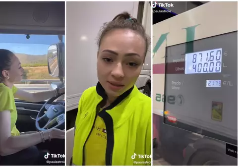 Paula, șoferița de TIR cu 100.000 de urmăritori pe TikTok, nu mai face curse, după ce a plătit 871 € pe 400 de litri de motorină