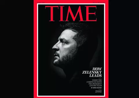 Volodimir Zelenski, pe coperta revistei „Time”. Cum arată o zi din viața președintelui ucrainean