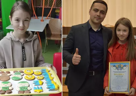 Nastia, fetița de 12 ani care ornează turtă dulce pentru soldații ucraineni: „I-am trimis o inimioară și președintelui Zelenski”