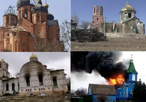 Imagini cu biserici din Ucraina distruse de bombardamentele ruse, publicate de Ministerul ucrainean al Culturii