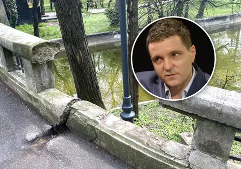 FOTO. În ziua în care Libertatea a scris că au trecut șase luni de când Primăria Capitalei anunța că va repara „Podul Mare” din Cișmigiu, care s-a prăbușit, instituția atribuie contractul de reabilitare