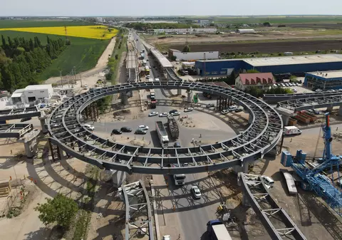 VIDEO | Cum arată scheletul pasajului suspendat din Berceni