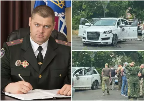 Bolidul de lux al unui comandant ucrainean de penitenciar din Herson, care colabora cu ocupanții ruși, a sărit în aer pe stradă